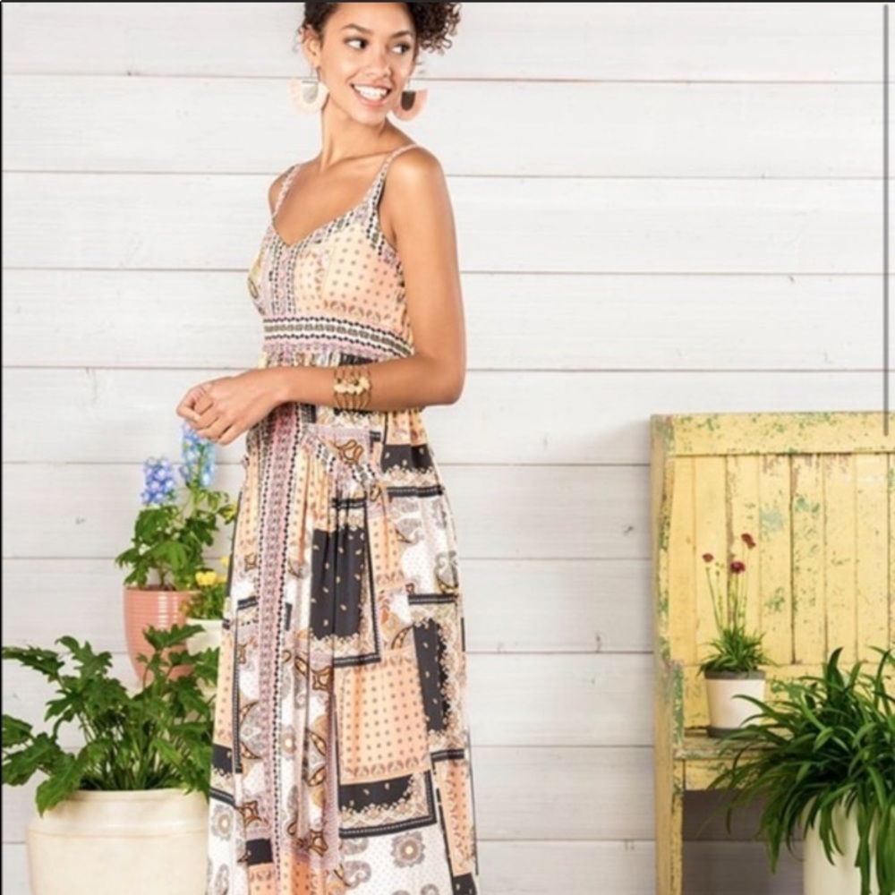 NWT Perfectly Paisley boho Sleeveless Maxi dress